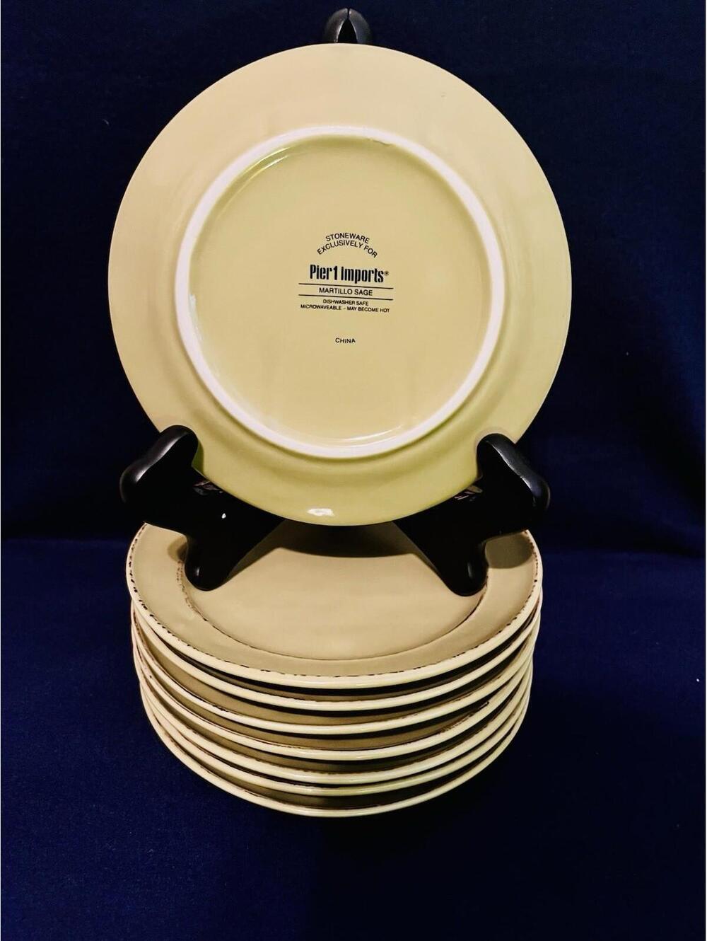 Pier 1 Imports Martillo Sage 6 Inch Appetizer plates (set of 8)